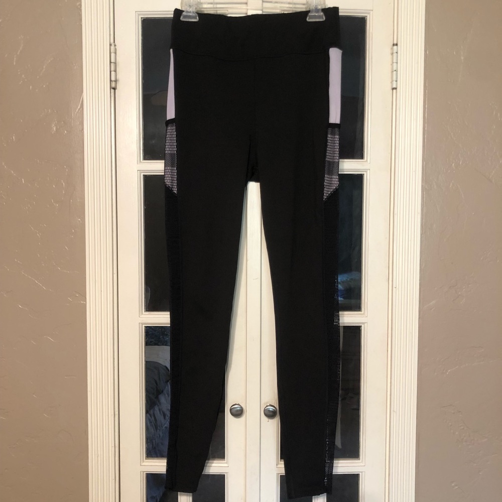 TWO pair PopFit workout leggings. Size XL. EUC